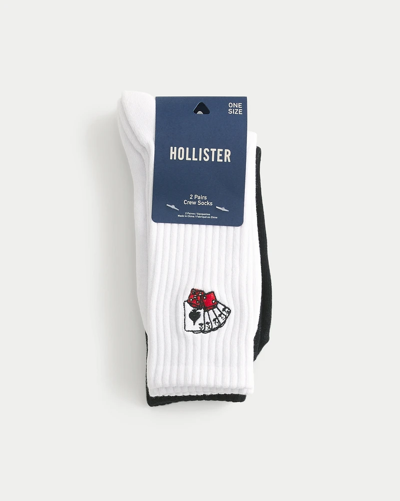 Graphic Crew Socks 2-Pack