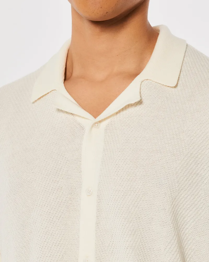 Short-Sleeve Sweater Shirt