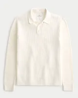 Long-Sleeve Sweater Polo