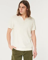 Short-Sleeve Sweater Polo