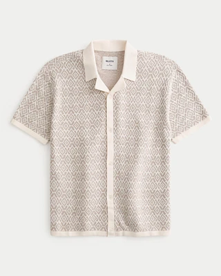 Short-Sleeve Sweater Shirt