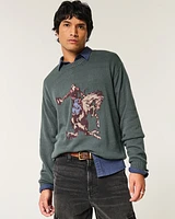 Relaxed Rodeo Graphic Crew Sweater