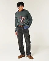 Relaxed Rodeo Graphic Crew Sweater