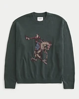 Relaxed Rodeo Graphic Crew Sweater