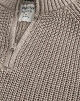 Relaxed Midweight Quarter-Zip Sweater