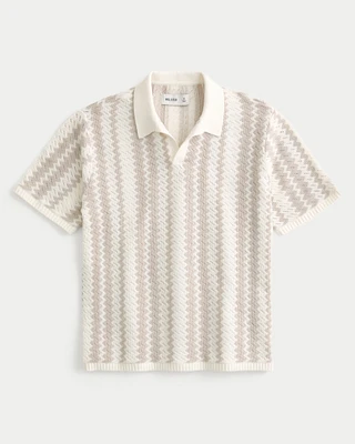 Boxy Pattern Sweater Polo