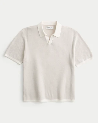 Boxy Sweater Polo