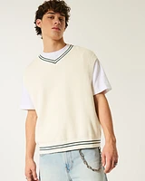 Boxy V-Neck Sweater Vest