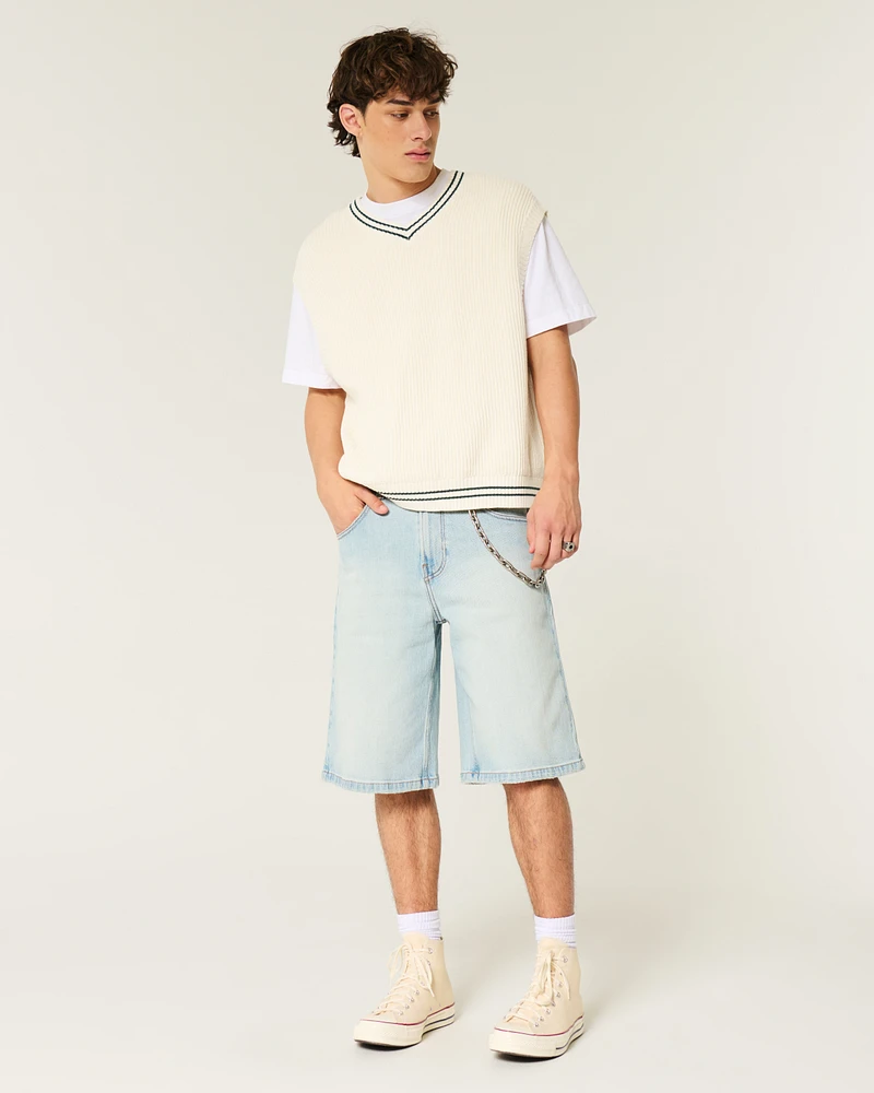 Boxy V-Neck Sweater Vest