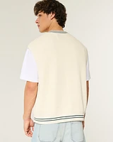 Boxy V-Neck Sweater Vest