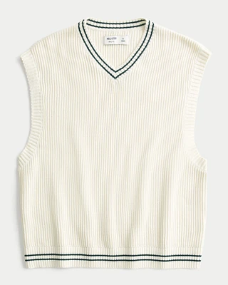 Boxy V-Neck Sweater Vest