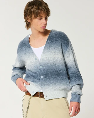Boxy Ombre Stripe Cardigan