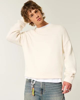 Boxy Logo Crew Sweater