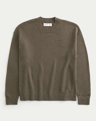 Boxy Logo Crew Sweater