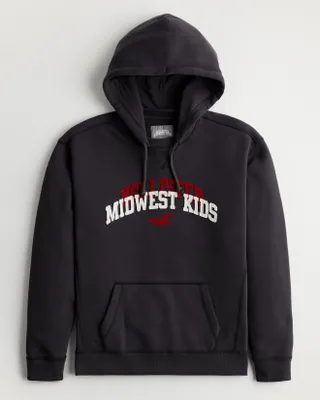 Hollister x Midwest Kids Relaxed Logo Graphic Hoodie