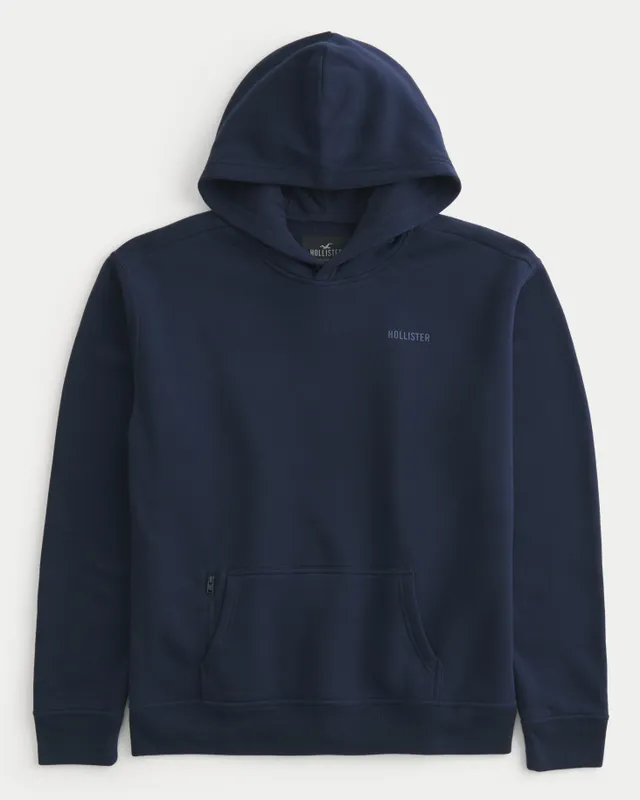 Hollister Co. RELAXED LOGO HOODIE - Sweatshirt - NAVY/dark blue