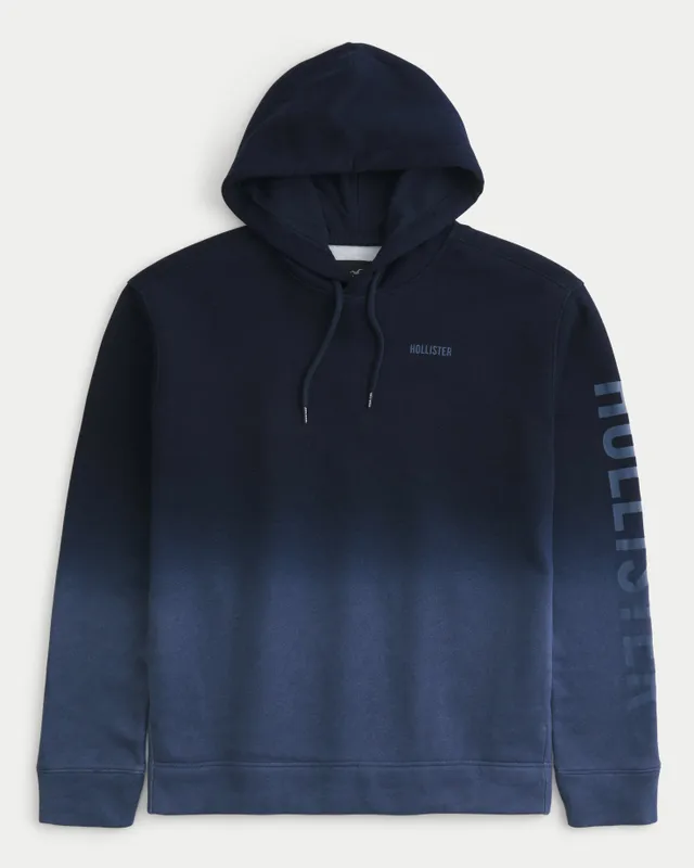 Hollister Ombre Logo Graphic Hoodie