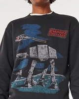 Relaxed Star Wars Graphic Crew Sweatshirt