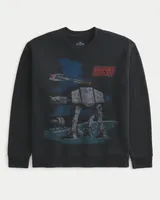 Relaxed Star Wars Graphic Crew Sweatshirt