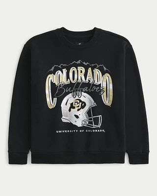 Relaxed University of Colorado Buffaloes Graphic Crew Sweatshirt