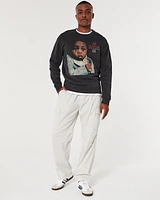 Relaxed Lil Wayne Graphic Crew Sweatshirt