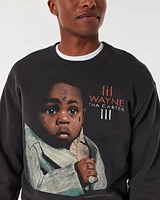 Relaxed Lil Wayne Graphic Crew Sweatshirt