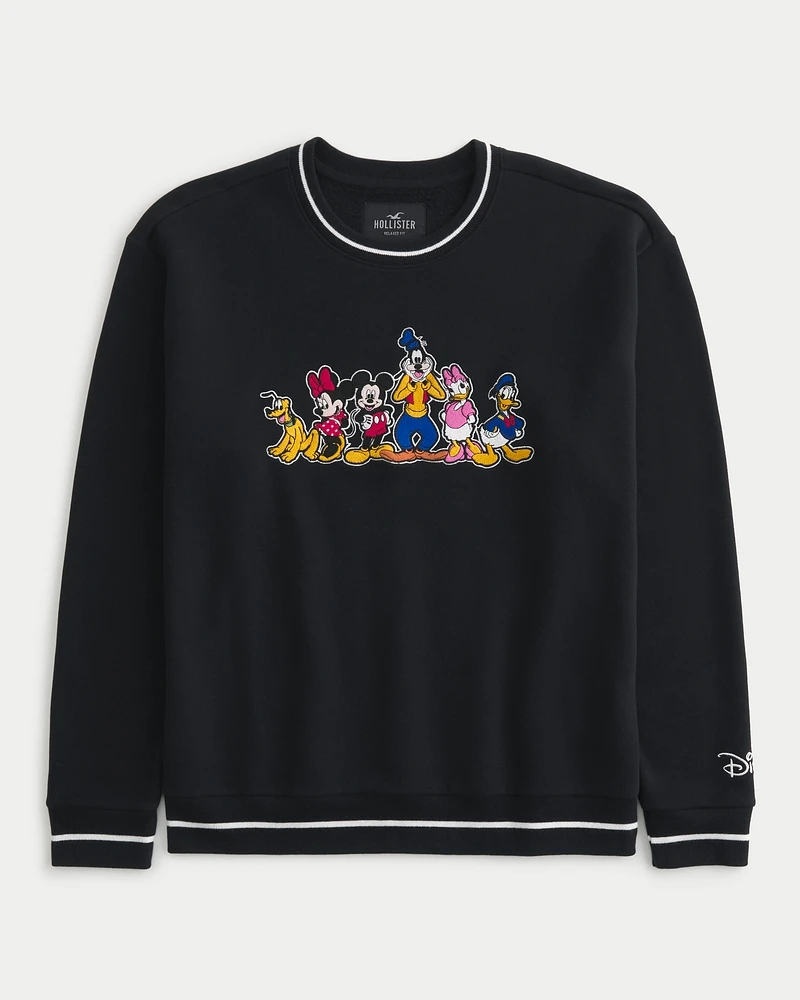 Relaxed Disney Characters Graphic Crew Sweater