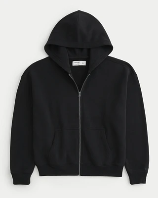 Boxy Zip-Up Hoodie