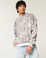 Boxy Camo Crew Sweatshirt