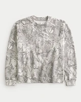 Boxy Camo Crew Sweatshirt