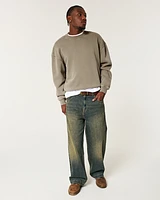 Boxy Washed Crew Sweatshirt