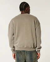 Boxy Washed Crew Sweatshirt