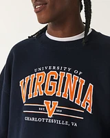 Boxy University of Virginia Graphic Crew Sweatshirt