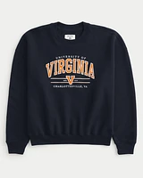 Boxy University of Virginia Graphic Crew Sweatshirt