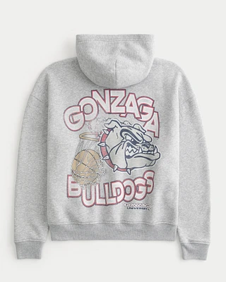 Boxy Gonzaga University Bulldogs Graphic Hoodie