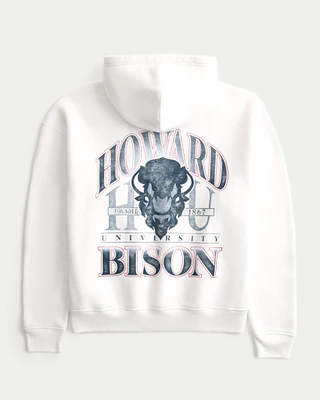 Boxy Howard University Bison Graphic Hoodie