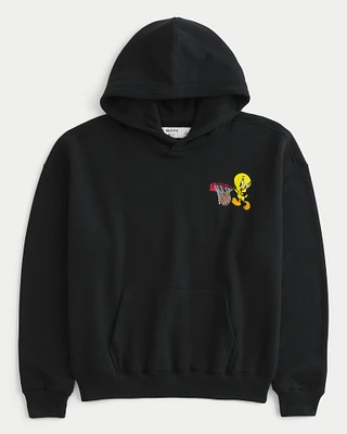 Boxy Tweety Graphic Hoodie