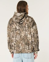 Hollister Feel Good Fleece Boxy Camo Hoodie