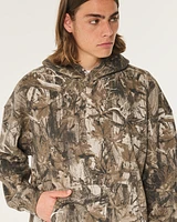 Hollister Feel Good Fleece Boxy Camo Hoodie