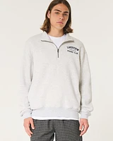 Relaxed Rowing Club Graphic Half-Zip Sweatshirt