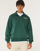 Relaxed Monte Carlo Graphic Half-Zip Sweatshirt