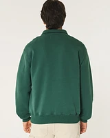 Relaxed Monte Carlo Graphic Half-Zip Sweatshirt