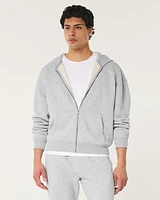 Boxy Zip-Up Hoodie