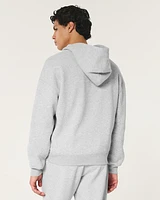 Boxy Zip-Up Hoodie