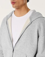 Boxy Zip-Up Hoodie