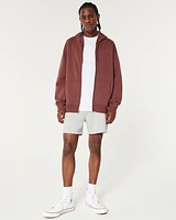 Relaxed Zip-Up Icon Hoodie