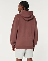 Relaxed Zip-Up Icon Hoodie