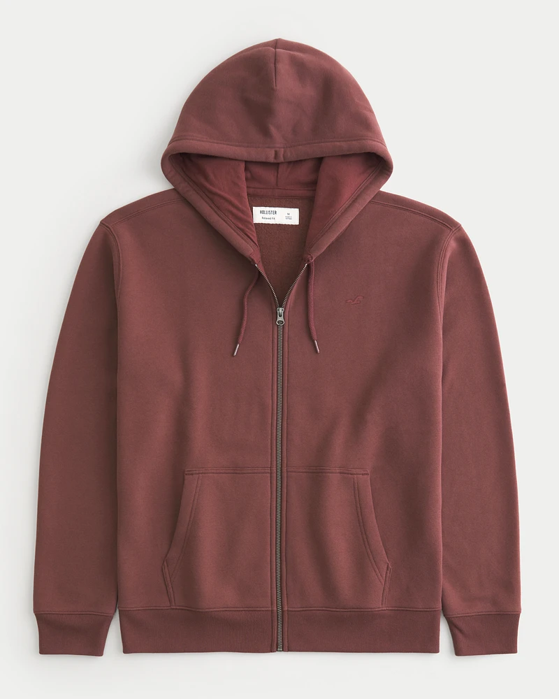 Relaxed Zip-Up Icon Hoodie