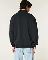 Relaxed Half-Zip Logo Sweatshirt