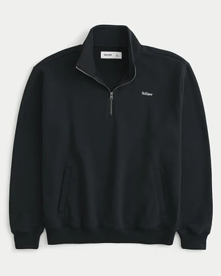 Relaxed Half-Zip Logo Sweatshirt